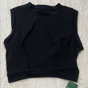 HALARA Black Cropped Sleeveless Muscle Tank